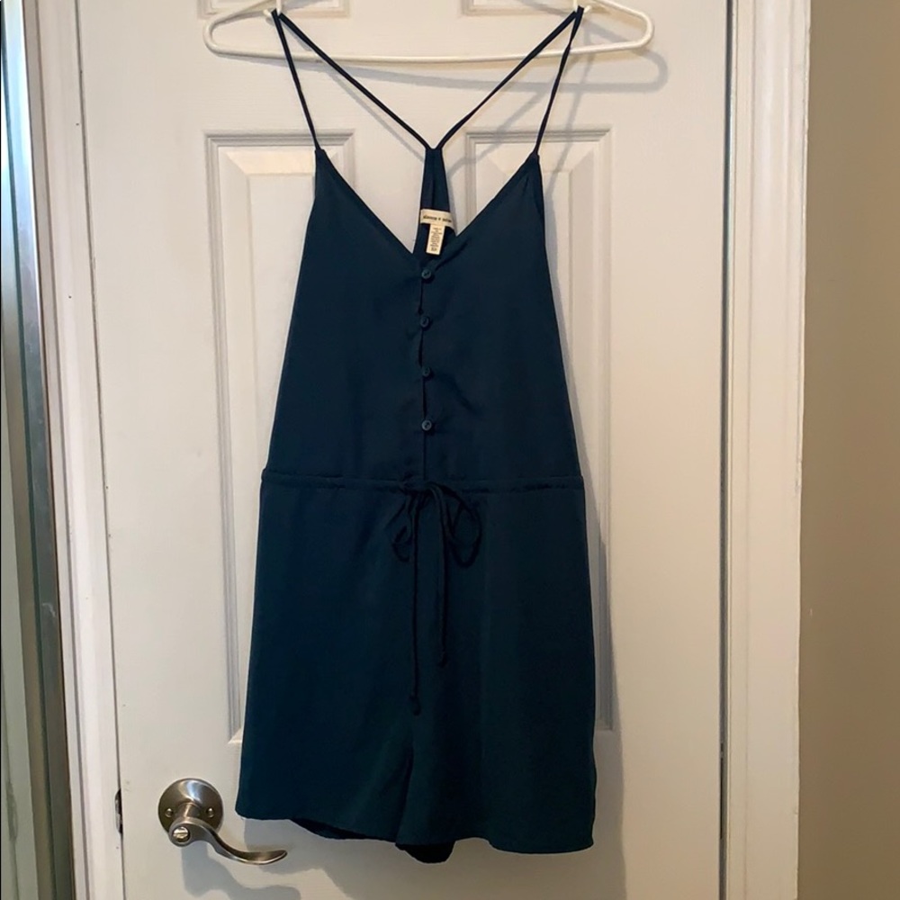 Teal short romper